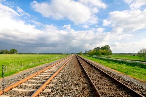 Tela railway track in Dutch countryside