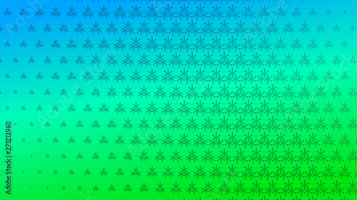 Abstract halftone background of small symbols in green and light blue colors