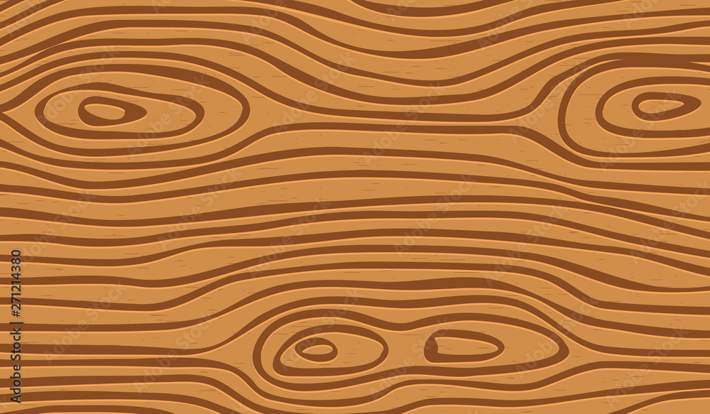 Brown wooden cutting, chopping board, table or floor surface. Wood texture. Vector illustration