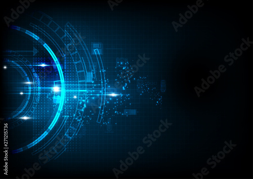 Deep Blue Light Futuristic Technology