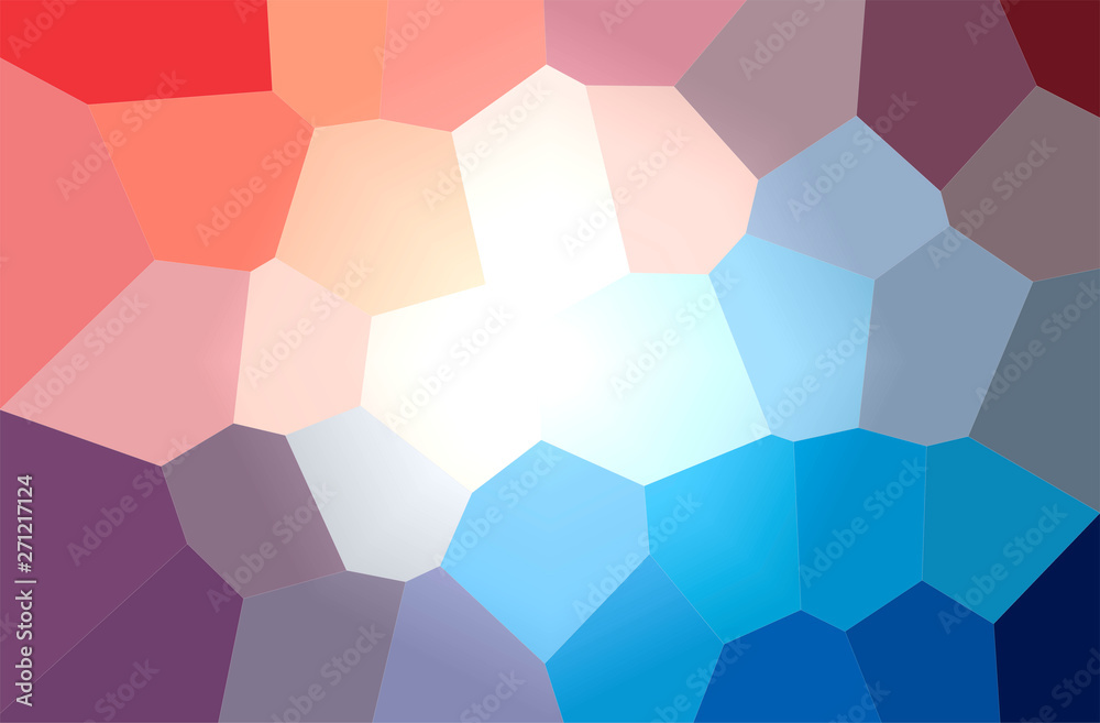 Abstract illustration of blue, pink, purple, red Giant Hexagon background Abstract illustration of blue, pink, purple, red Giant Hexagon background