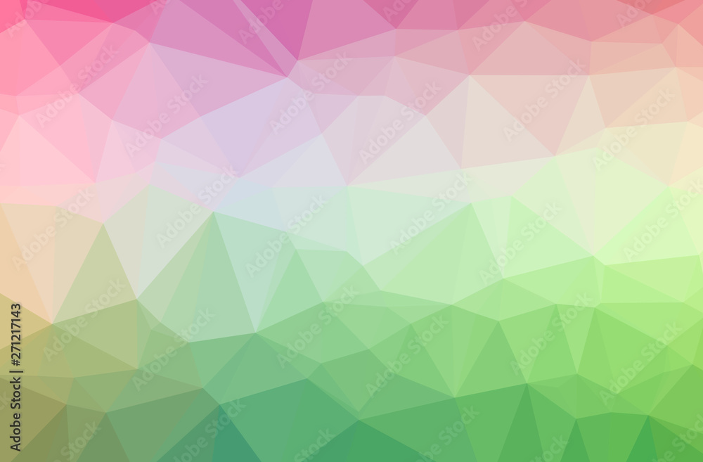 Illustration of abstract Green, Pink, Red, Yellow horizontal low poly background. Beautiful polygon design pattern. Illustration of abstract Green, Pink, Red, Yellow horizontal low poly background. Beautiful polygon design pattern.