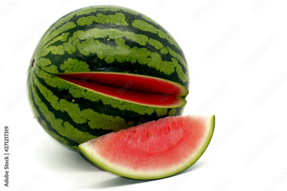 Wassermelone Freisteller auf weißem Hintergrund Wassermelone Freisteller auf weißem Hintergrund