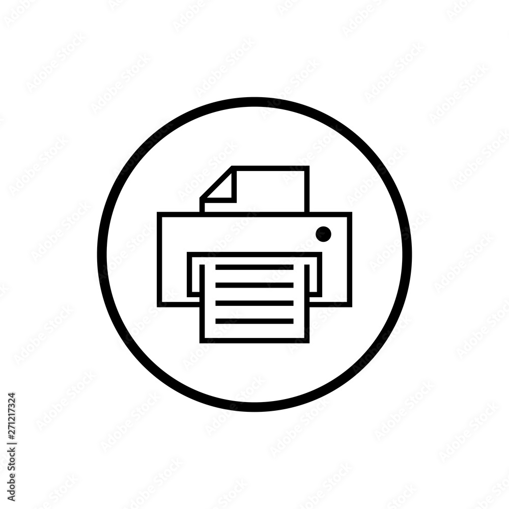 printer icon vector. print icon on the white background printer icon vector. print icon on the white background