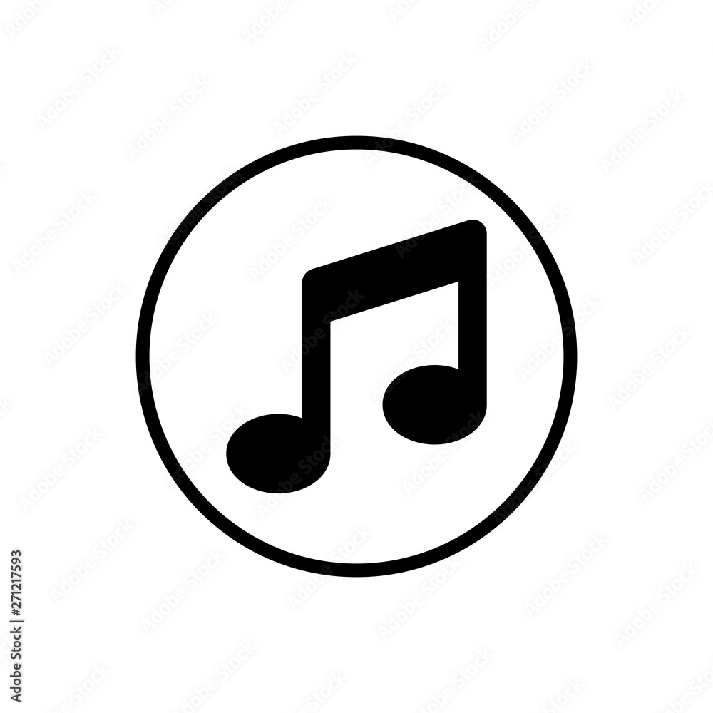Music icon vector, Melody, song, note, sound, audio sign Isolated on white background. Music icon vector, Melody, song, note, sound, audio sign Isolated on white background.