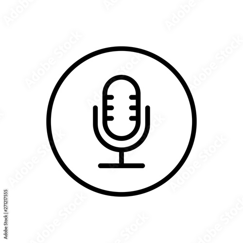 Microphone Icon vector. Mic sign. Karaoke microphone icon. Broadcast mic sign