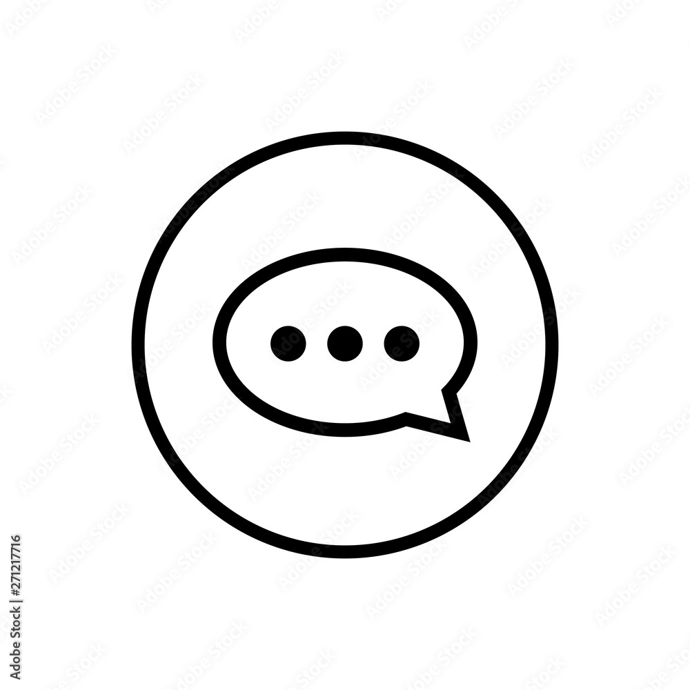 Fototapeta premium Chat icon vector. Chat Icon in trendy flat style isolated on grey background. Speech bubble symbol for web design