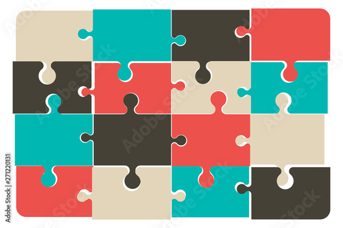 Jigsaw puzzle.Colorful vect...