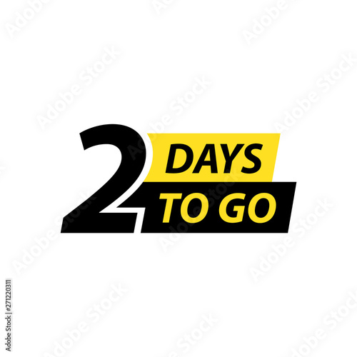Number 2 of days to go. Collection badges sale, landing page, banner.Vector illustration.