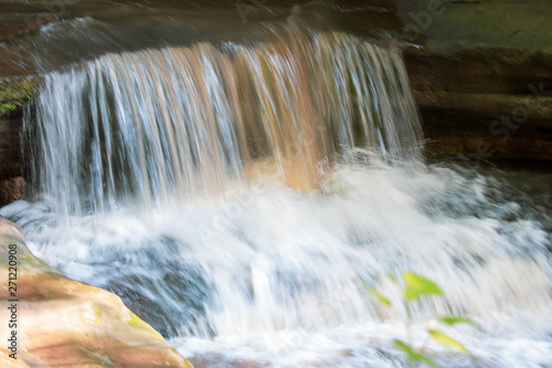 A waterfall