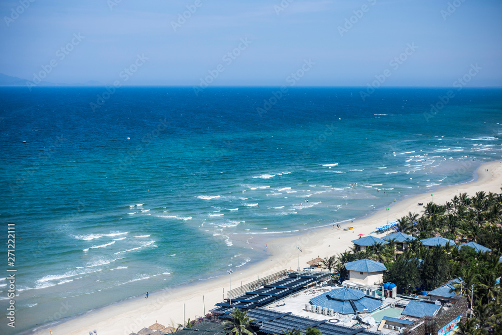 Obraz premium White beach and sea in Da Nang in Vietnam