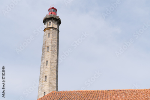 tower lighthouse of the whales on the island of Re in France the phare des Baleines in french