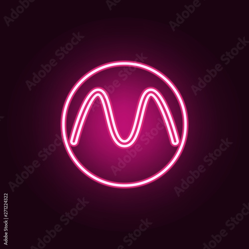 letter in a circle neon icon. Elements of web set. Simple icon for websites, web design, mobile app, info graphics