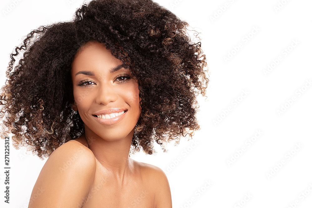 Beauty portrait of afro woman. Beauty portrait of afro woman.
