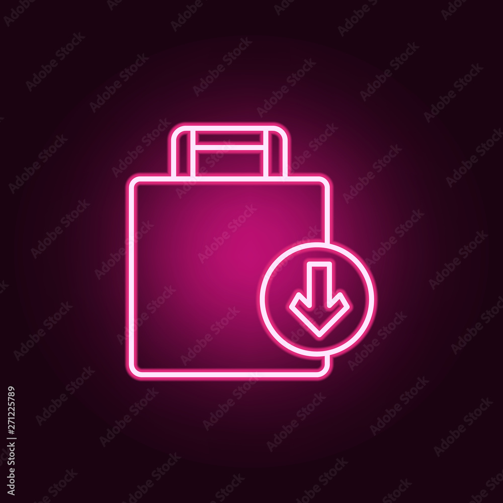 baggage neon icon. Elements of web set. Simple icon for websites, web design, mobile app, info graphics baggage neon icon. Elements of web set. Simple icon for websites, web design, mobile app, info graphics