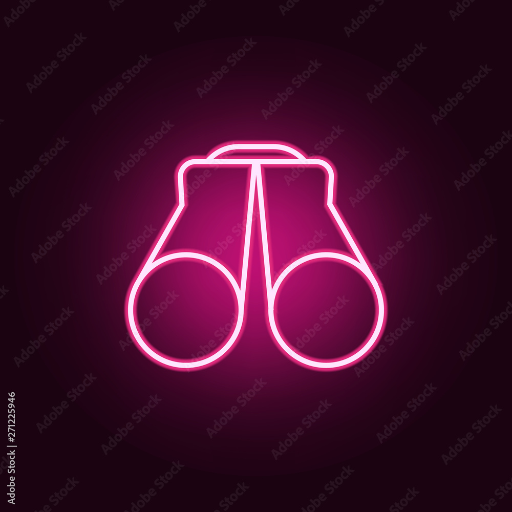 binoculars neon icon. Elements of web set. Simple icon for websites, web design, mobile app, info graphics binoculars neon icon. Elements of web set. Simple icon for websites, web design, mobile app, info graphics
