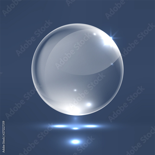 Realistic glass sphere