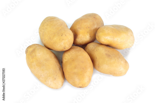 potato on white background.