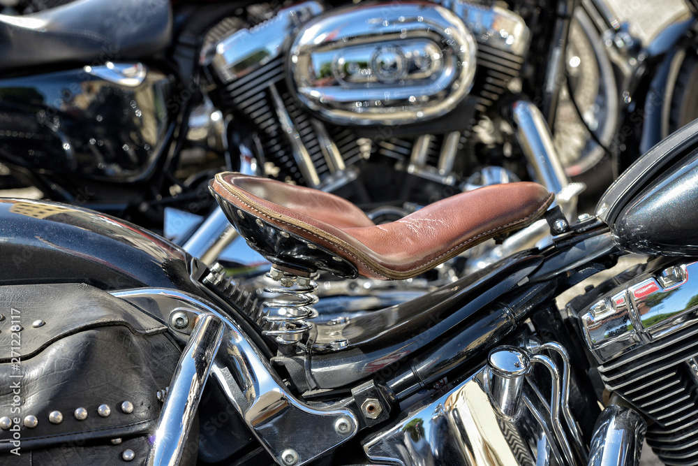 Close-up of the motorcycle engine block. Close-up of the motorcycle engine block.