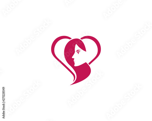 Love women  Logo Vector icon illustration design