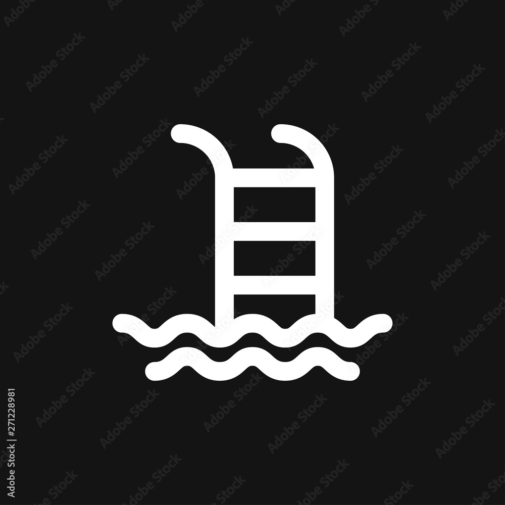 Pool flat icon vector sign symbol for design Pool flat icon vector sign symbol for design