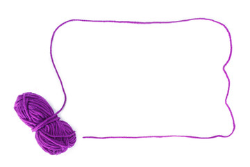 border yarn color purple on white background.