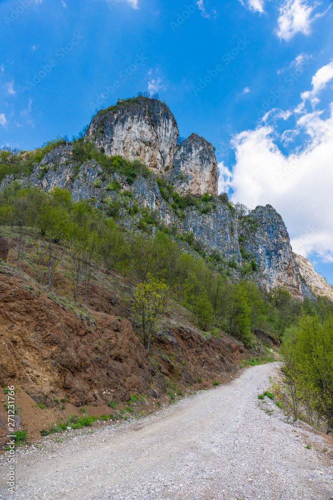 Mountain in Serbia ( serbian: Sokolska planina ) near the town of Krupanj. At the top of the mountain there is a large Orthodox cross and a ruined Soko city medieval fortress.