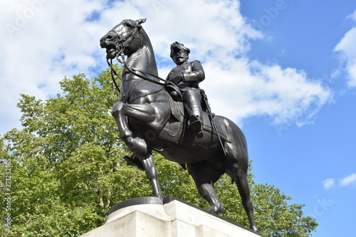 Sculpture of George  Duke of Cambridge  who was field marshal of Great Britain Whitehall  London