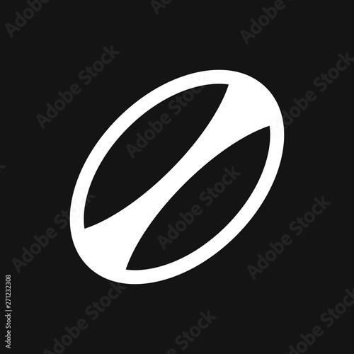 Rugby Icon vector sign symbol for design