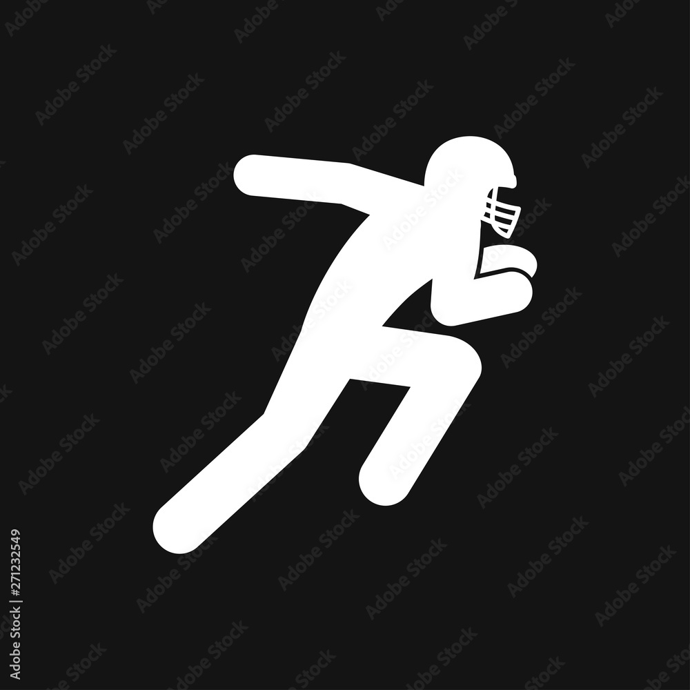 Rugby Icon vector sign symbol for design