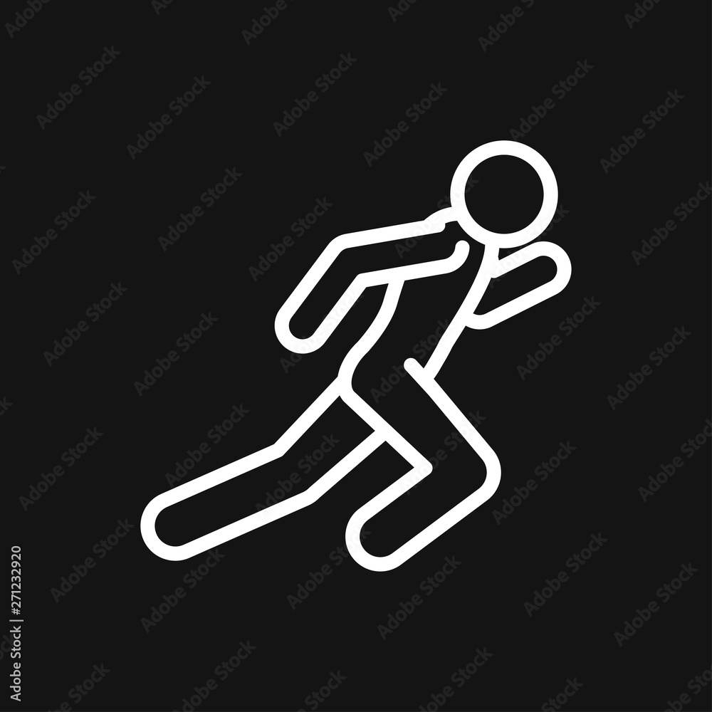 Running Icon vector sign symbol for design Running Icon vector sign symbol for design