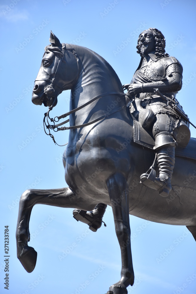 Statue of King Charles I in London in UK