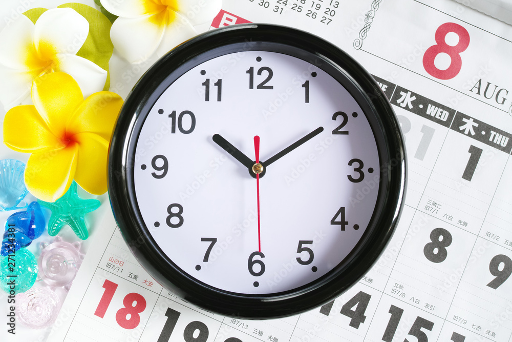 Obraz premium 夏イメージの時計