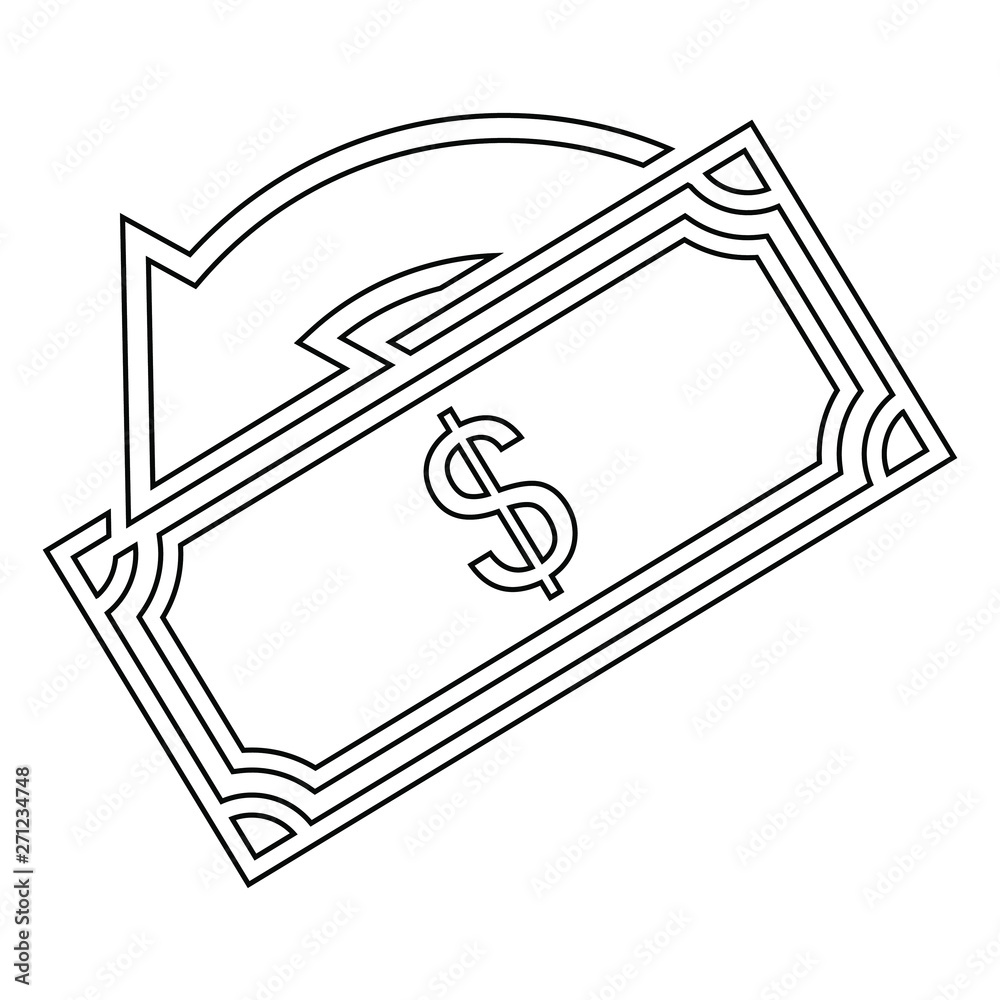 Cashback line icon. Send or receive money sign. Quality design element. Classic style cashback. Editable stroke. Vector Cashback line icon. Send or receive money sign. Quality design element. Classic style cashback. Editable stroke. Vector