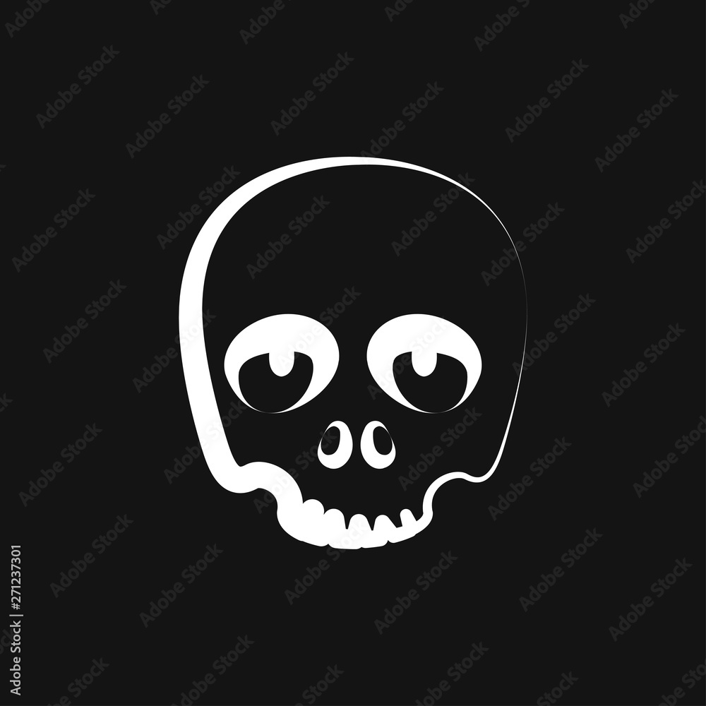 Skull icon vector sign symbol for design