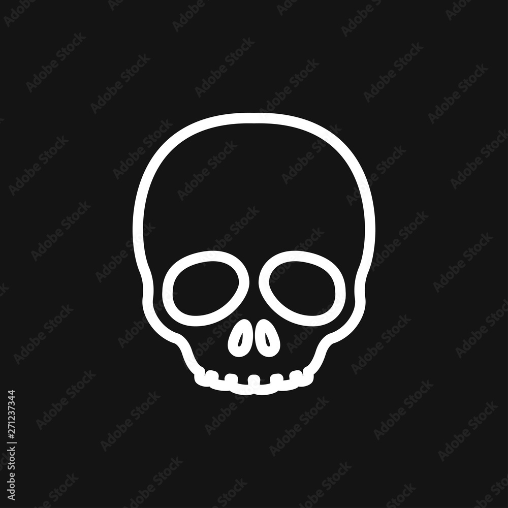 Skull icon vector sign symbol for design