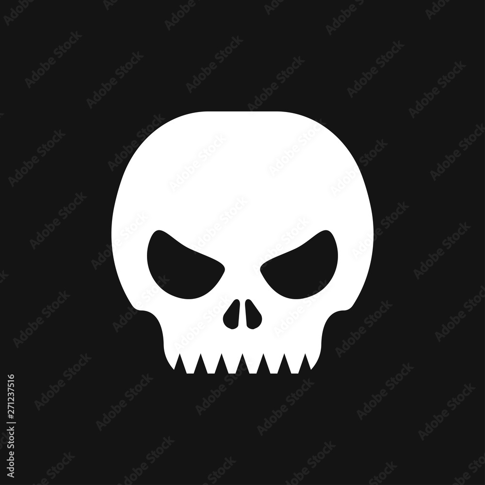 Skull icon vector sign symbol for design