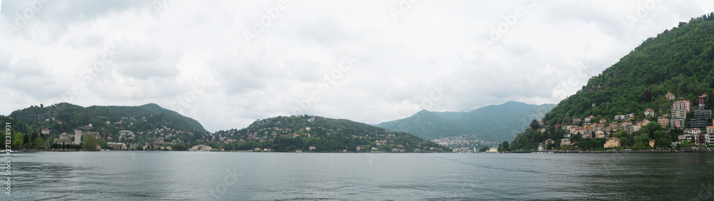 Brunate mountain view from the Como lake.