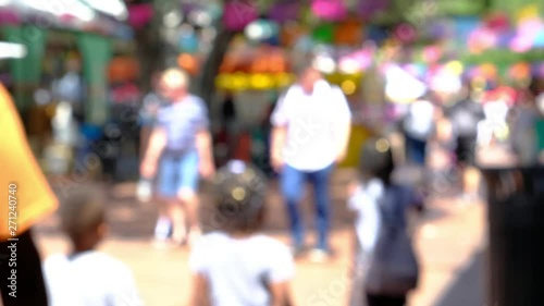 Wallpaper Mural Crowd of people walking on city street, blurred Torontodigital.ca