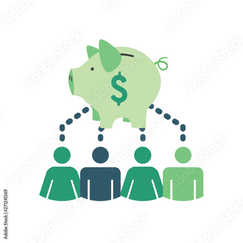 Retirement Investments and Dividend Income, Mutual Fund, IRA Icon set