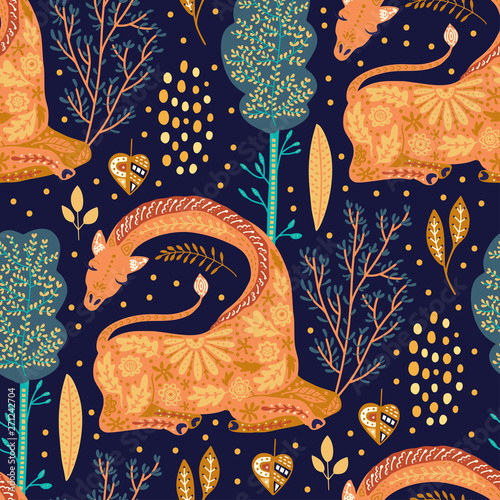 Cartoon giraffe vector illustration.