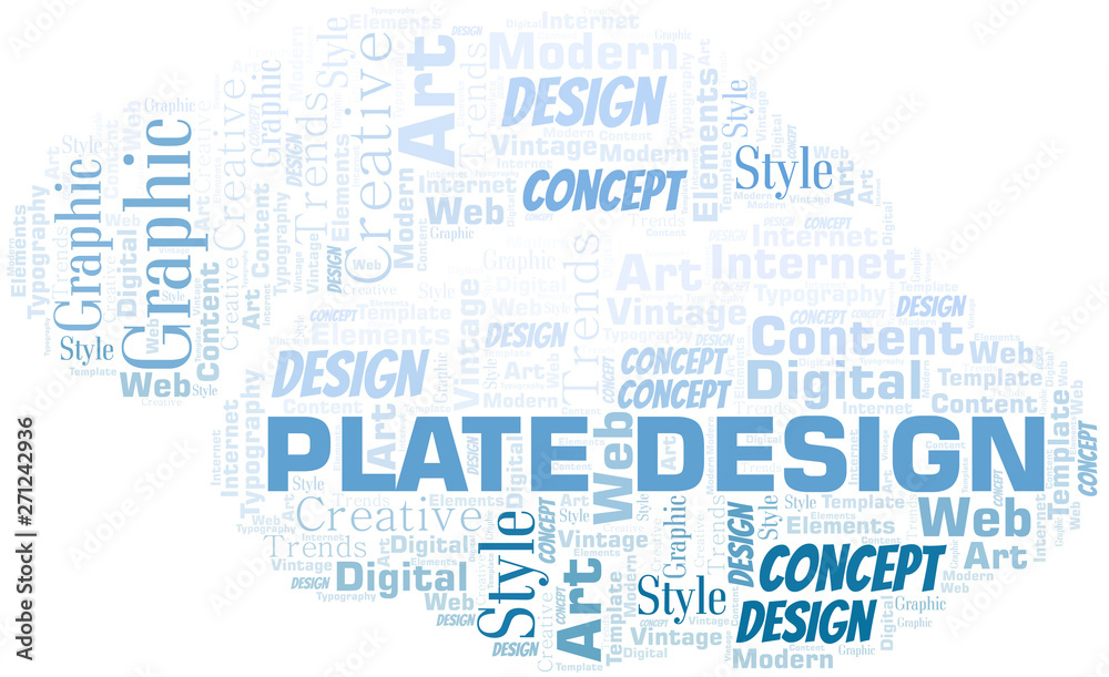 Plate Design word cloud. Wordcloud made with text only. Plate Design word cloud. Wordcloud made with text only.