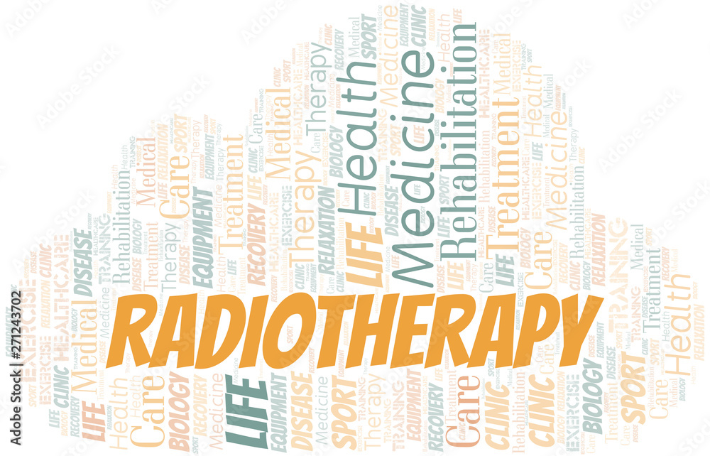 Fototapeta premium Radiotherapy word cloud. Wordcloud made with text only.