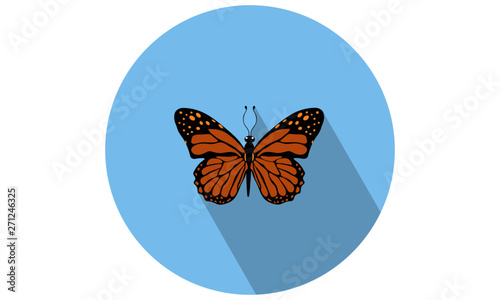 Butterfly vector illustration flat icon