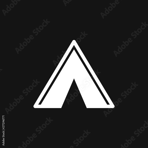 Camping tent icon vector sign symbol for design