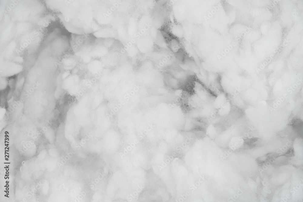 White cotton wadding texture background