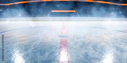 Hockey ice rink sport arena empty field photo
