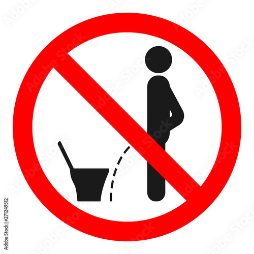DO NOT PEE ON FLOOR sign. Vector illustration.