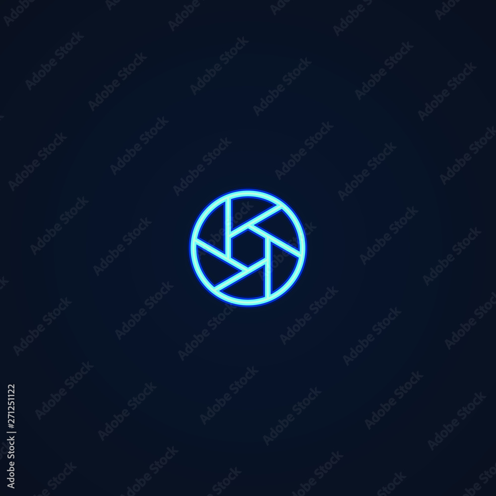 Aperture | Neon Style Icon Aperture | Neon Style Icon
