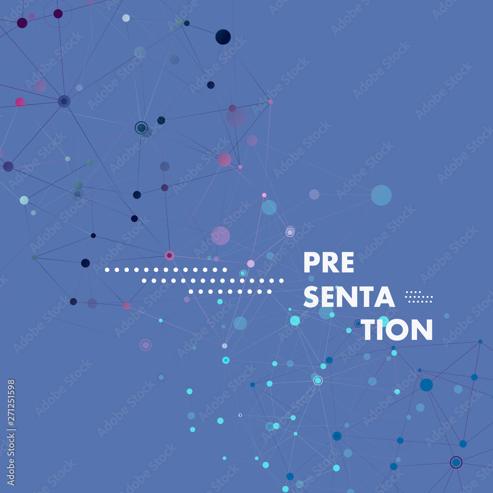 Abstract connecting dots and lines for science and technology background. Vector illustration